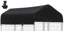 Outdoor Dog Kennel Cover 8'Dx4'W UV Resistant Waterproof Full Coverage for Do...