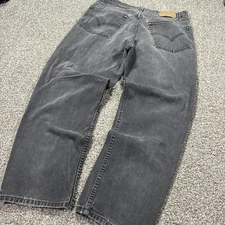 Vintage Faded Black Levi 550 Jeans USA Made 36/29 Check Description