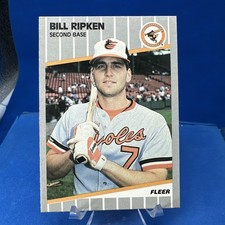 1989 Fleer - Billy Ripken #616 Black Box on Bat Knob Baltimore Orioles MLB Card