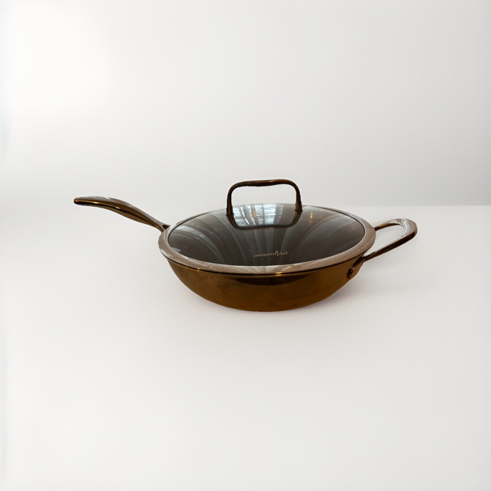 Pampered Chef 12 Inch Stainless Steel Nonstick Skillet with Stay-Cool Handle