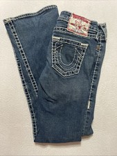 Vtg True Religion Jeans Made In USA Womens Bobby M 30x32 Boot Low Rise Stretch