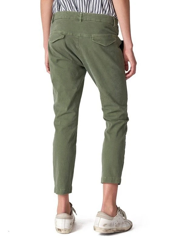 Nili Lotan Тель-Авив брюки размер 4 зеленый узкие брюки клапан карманы укороченный $325 - Изображение 2 из 4