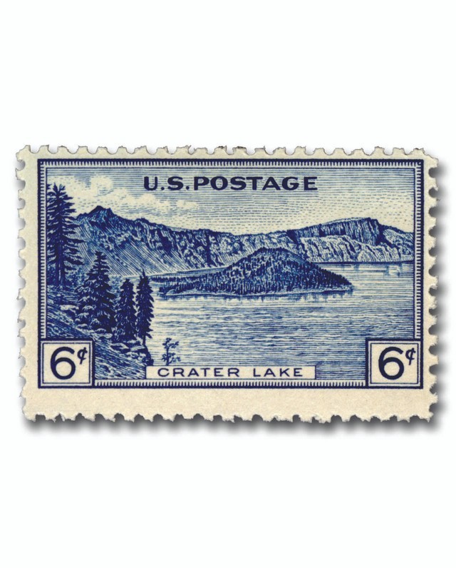 us stamps 1934: unused  Scott #745  Crater Lake