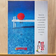 1991 Beefeater The Summer Gin Ocean Dock Vintage Print Ad Alcohol Art