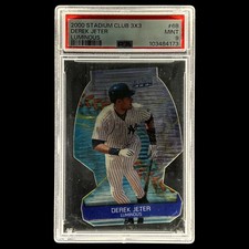2000 Stadium Club DEREK JETER Yankees 3X3 LUMINOUS Die-Cut Insert 6B Mint PSA 9