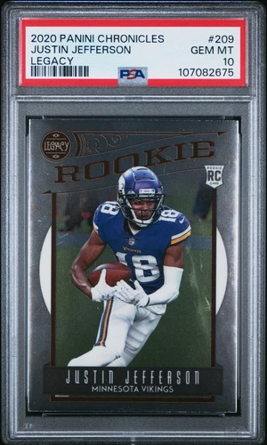 2020 Panini Chronicles Justin Jefferson Rookie LEGACY PSA 10