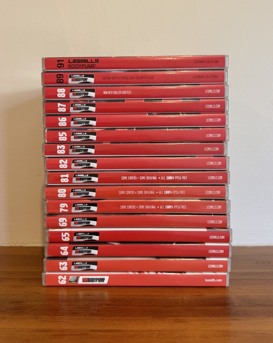 Les Mills Body Pump Individual Assorted Releases 62-91 DVD CD