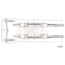 2x Handbremsseil hinten für Opel Omega A V87 B V94 Senator V88 23836166