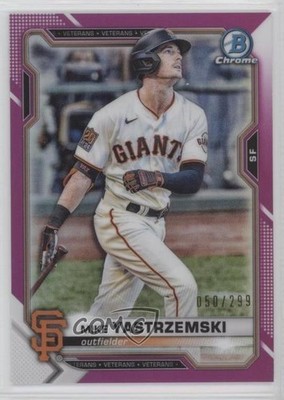 2021 Bowman Chrome Fuchsia Refractor 50/299 Mike Yastrzemski #79 0e3u