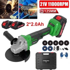 1500W Angle Grinder Cordless 125mm Heavy Duty Cutting Grinding with 2 Batteries