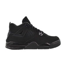 Jordan 4 Retro 'Black Cat' OG GS Little Kids' Shoes Black-Light Graphite