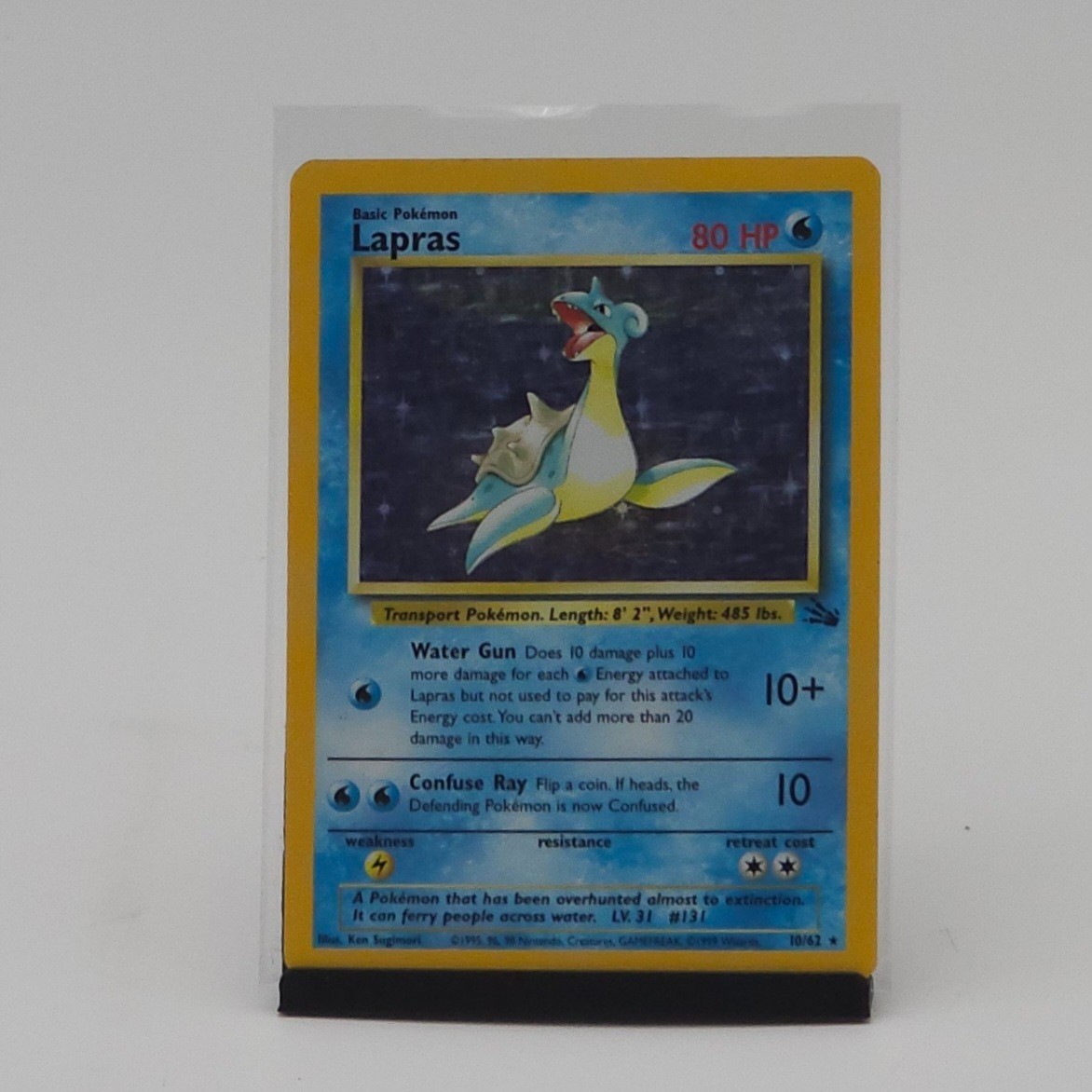 Pokemon Lapras Fossil 10/62 Holo Rare LP