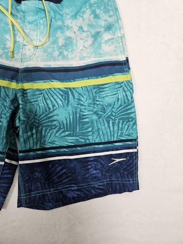 Speedo Board Shorts Men's Small Blue Border Line Performance UPF 50 Protection - Imagen 2 de 11