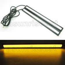 2 X Yellow Super Bright Cob Car Led Drl Fog Driving Light Waterproof 12v 17cm 2 X Yellow Super Bright Cob Car Led Drl Fog Driving Light Waterproof 12v 17cm