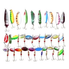 30Pcs Spinner Baits Fishing Lures Metal Baits Crankbait Fishing Accessories
