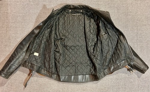 Giacca di pelle nera vintage AMF Harley Davidson Cycle Champ • Uomo XL - Foto 3 di 9