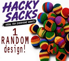 Hacky Sack Bean Bag Guatemalan Knit Style 2.5-Inch Hacky Sack 1 RANDOM Design 