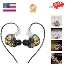 Wired Gaming Headphones IEM Earphones with 1DD，QKZ ENZO PRO in Ear Monitor, H...