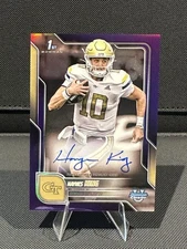 HAYNES KING On-Card Auto /75 🔥 2025 1st Bowman Chrome U PURPLE REFRACTOR