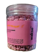 NEW! Wakse Bubble Gum Blast Hard Wax Beans Face & Body 4.8oz Metallic Pink