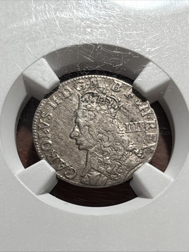 England 1668 Charles II - 4 Pence Silver Groat - NGC VF 35 - ESC-1840 - Picture 4 of 4