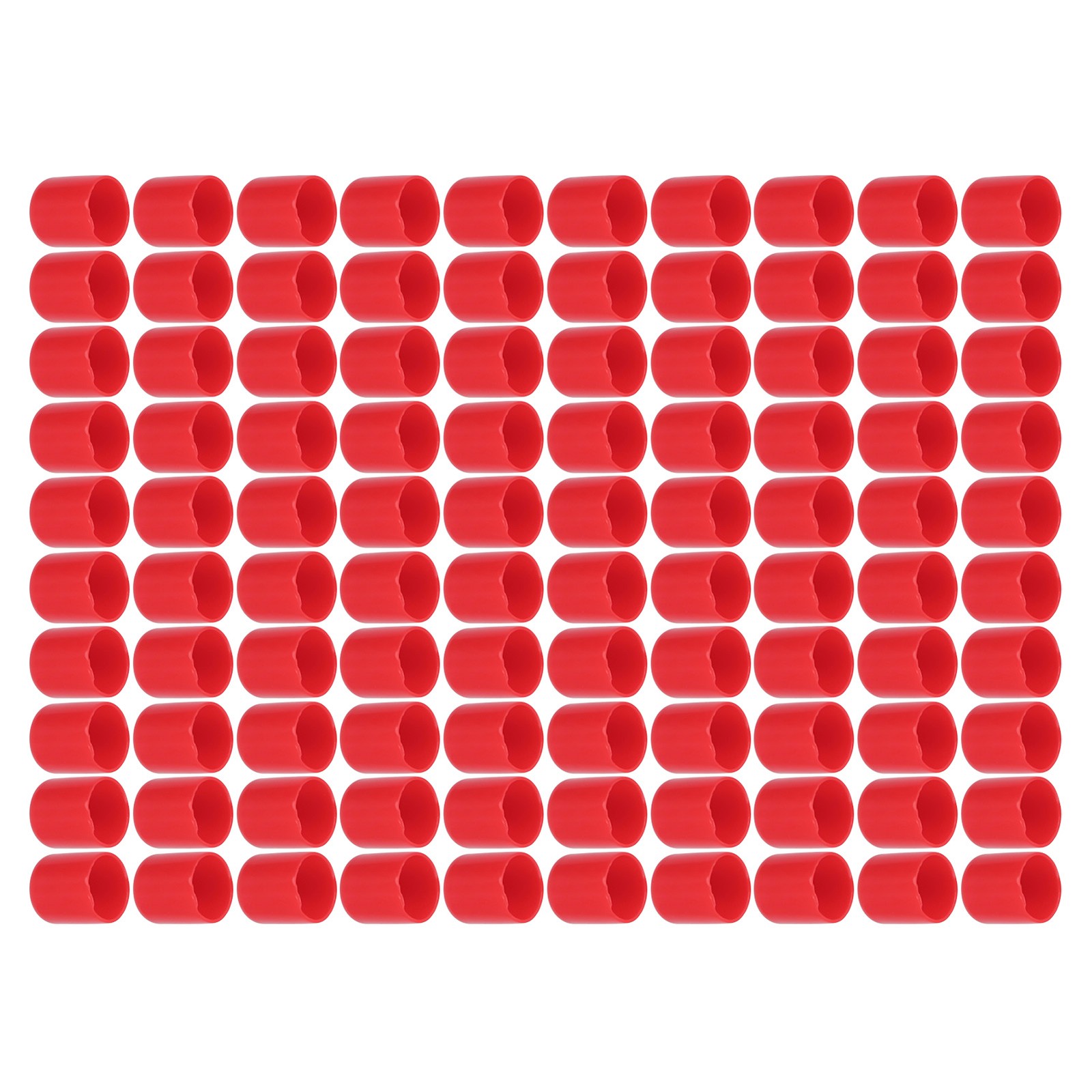 100Pcs End Cap Cover PVC Round Flexible Flame Retardant Screw Thread Protector R