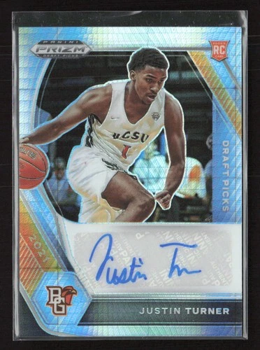 2021 Panini Prizm Draft #DP-JTU Justin Turner Autographs Prizms Hyper Auto (JB)