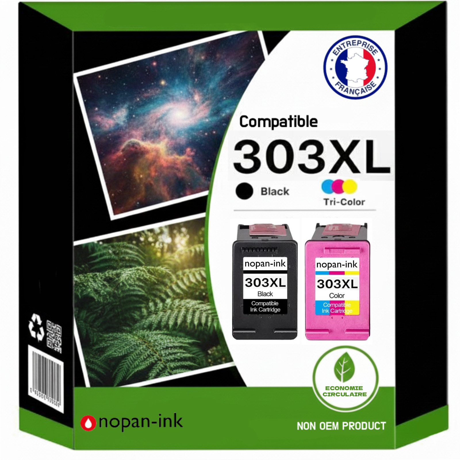 Cartouches HP 303XL haute capacité Nopan-ink à encre séchage rapide