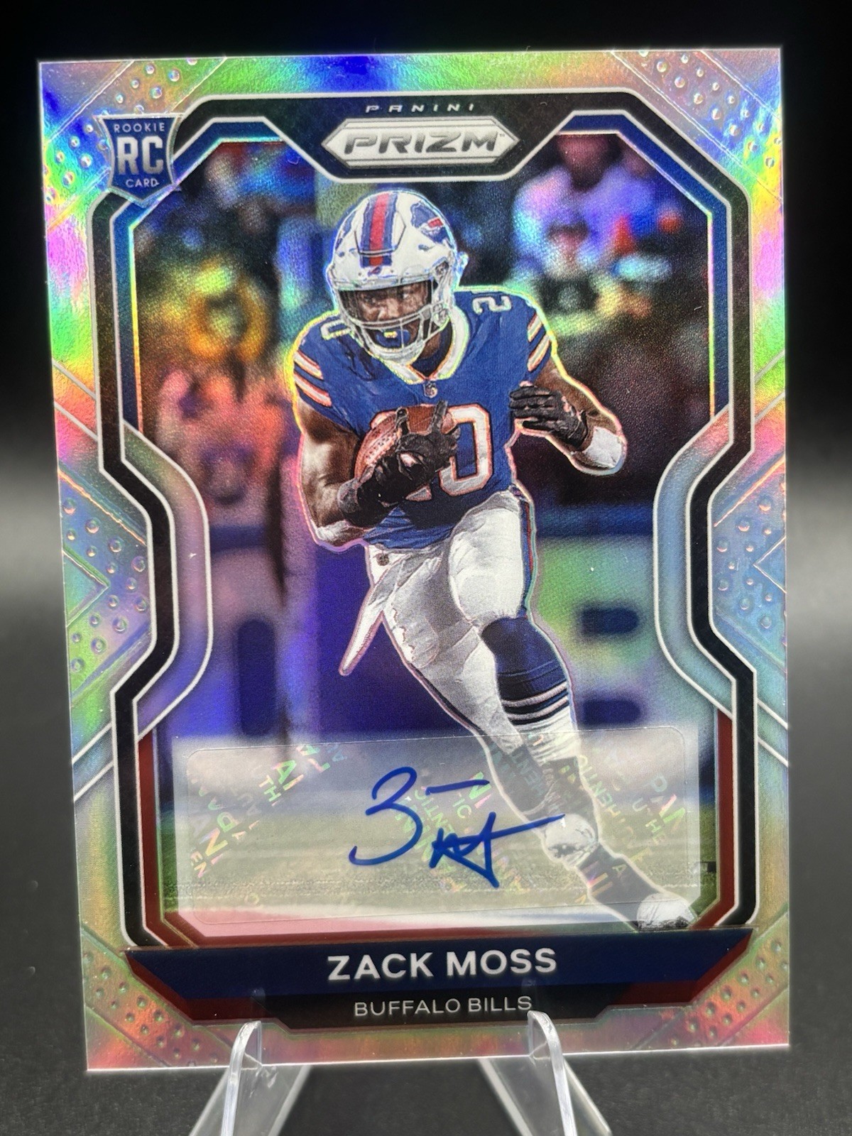 2020 Panini Prizm Zack Moss #311 Silver Prizm Autograph Rookie Auto
