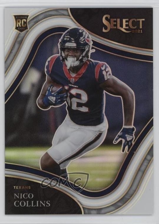 2021 Panini Select Field Level White Prizm 21/35 Nico Collins #369 08uu