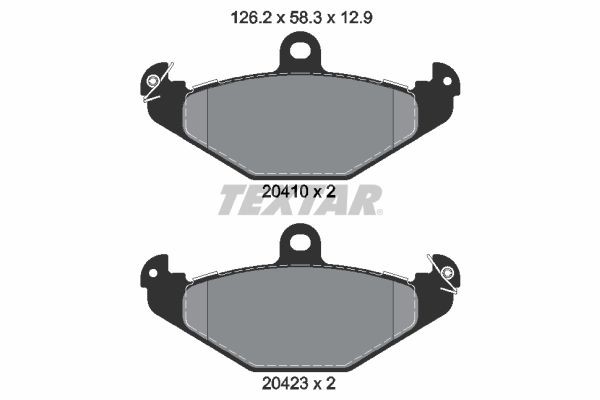 Textar Bremsbelagsatz, Scheibenbremse 2041003 FüR Lotus Opel Tesla-image