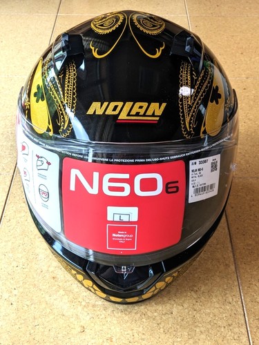 NOLAN N60-6 RITUAL Full Face Helmet Size L Gold Inner Visor Pinlock Japan Unused - Picture 4 of 5