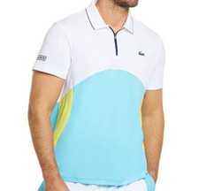 Lacoste Sport Colorblock Ultra Dry Zip Polo Shirt Men's Size Large B1