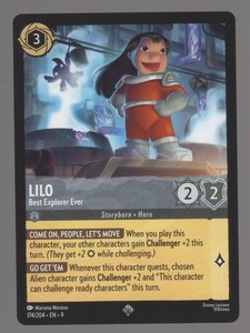 Disney Lorcana Fabled LILO Best Explorer Ever Super Rare #174/204