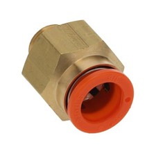 2PC SMC CORPORATION KQ2H11-34A FITTING, MALE CONN, 1/8NPT BRASS THRD, FOR 3/8