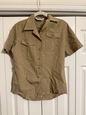 Flying Cross Women’s 34 Tan Uniform Shirt Short Sleeve USA Made