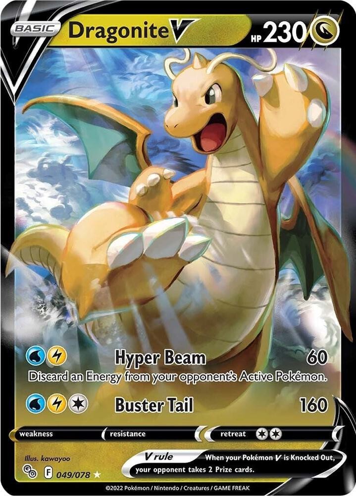 dragonite pokemon card full art EX - 106/108 - Evolutions the other being the alternate Pokemon Dragonite GX Full Art