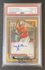 ANEUDIS MORDAN 2024 Bowman Chrome Gold Shimmer Refractor Auto /50 PSA 10