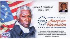 26-080, 2026, SC 6068d, Figures of the American Revolution, FDC, DCP, James Armi