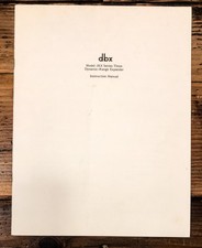 DBX Model 1BX Series III / 3 Range Expander Proprietari / Manuale utente *Originale*
