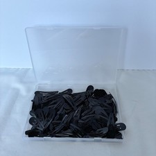 Metal Snap Hair Clips Black Glossy 2" Hair Styling Accessories Barrette Salon