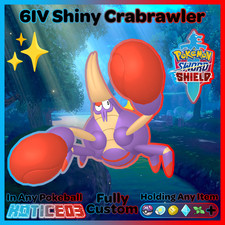 ✨ Shiny Crabrawler 6IV ✨ Pokemon Sword & Shield 🚀 Fast 🚀