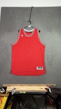 Chicago Bulls Jersey Mens 2XL Red NBA Basketball Dwyane Wade Adidas Swingman