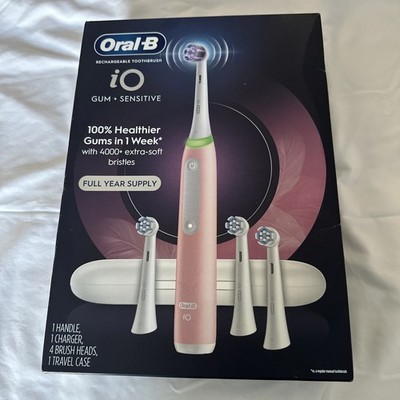Oral-B iO Series Gum + Sensitive Rechargeable Toothbrush 4 Brush Heads Case