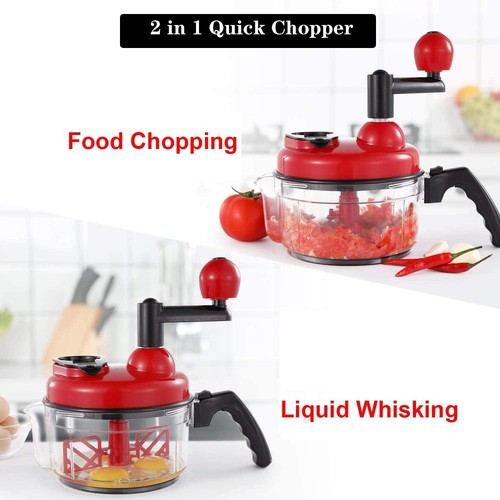 Food Chopper Hand Crank Food Processor Chopper Vegetable Quick Choppers New = - Picture 4 of 9