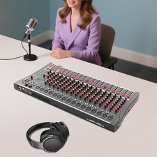 16-Channel Audio Mixer Console, Professional DJ Audio Mixer, DJ Mixing Console