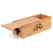 Extra Large Cable Management Box with Lid, Bamboo Cable Box for Cords, Power ...