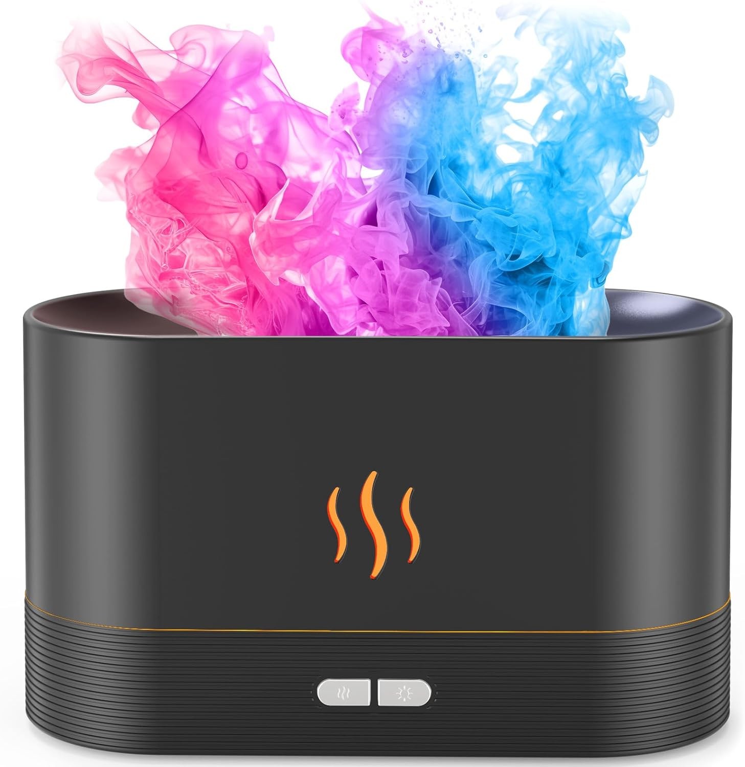 Essential Oil Diffuser, Air Humidifier with Flame Led Light, Noiseless Operation-image