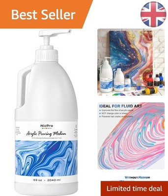 Großes 69 Unzen Gießmedium für Acrylfarbe - verbessert Fluss & Konsistenz