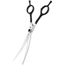 Dream Reach 7" Downward Curved Dog Grooming Scissors for Trimming Face and Paws,